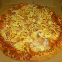 Hawaiian Pizza · Ham, Canadian bacon and pineapple covered with extra mozzarella cheese on Citipizza traditio...