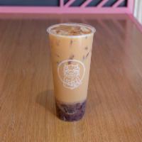 Red Bean Au Lait Milk Tea 紅豆歐蕾 · Signature Assam black tea with Homemade Red bean and fresh milk