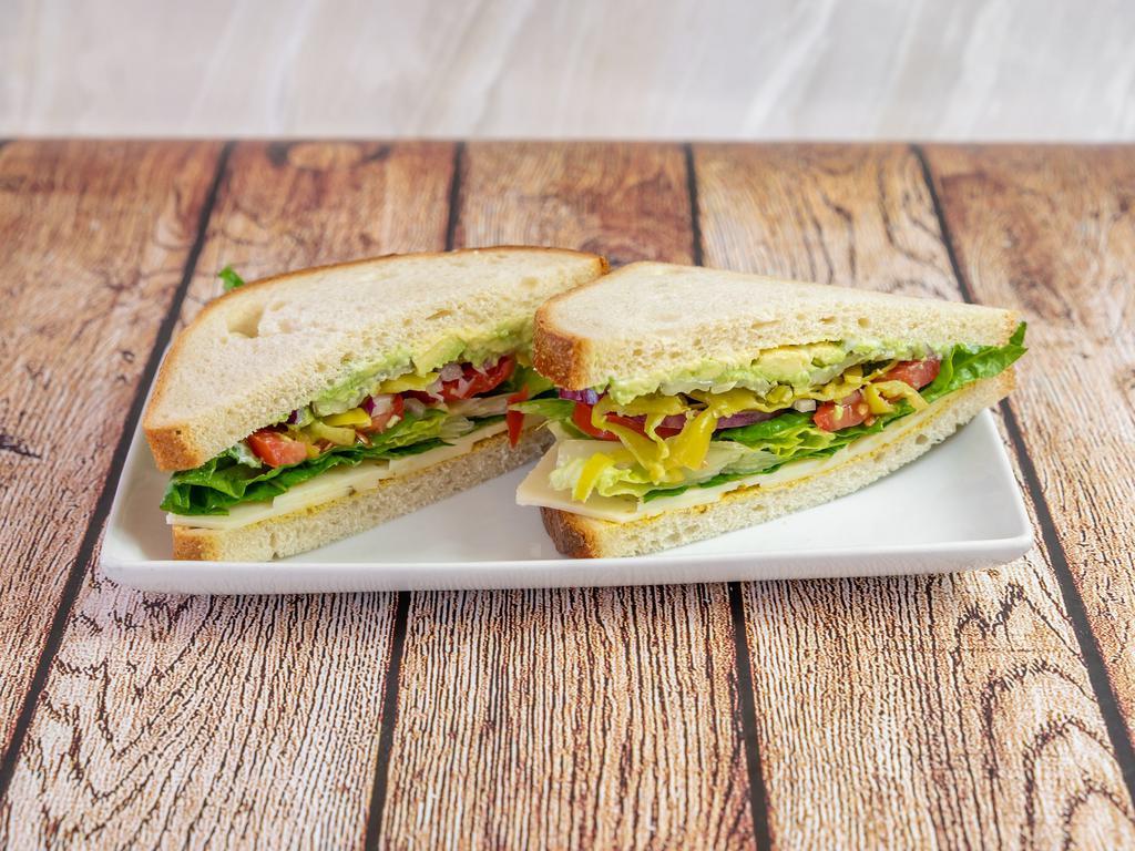 Veggie Sandwich · Avocado and cheese.
