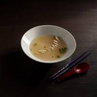 A6. Wonton Soup · Dumpling and vegetable soup.