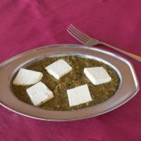 Saag Paneer · Paneer cubes in a creamy spinach.