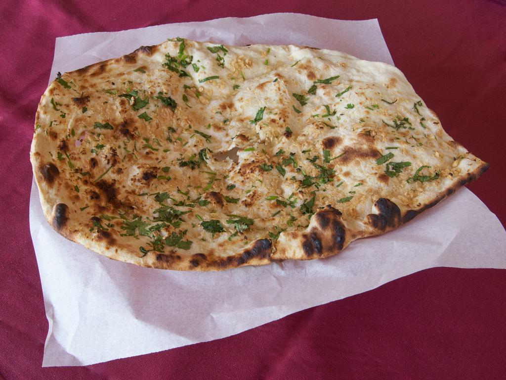 Lasuni Naan · Bread stuffed with fresh garlic and herbs.