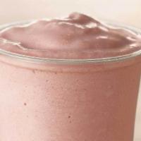 Strawberry Banana Smoothie · 250 Cal. Strawberry and apple puree, grape juice concentrate and one whole banana blended wi...