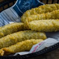 6 Piece Fried Pickles · Battered and deep fried. 