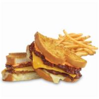 Frisco Melt 'n Fries · Two Steakburgers™ with American and Swiss cheeses, on buttery, grilled sourdough with our sw...