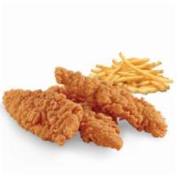 Chicken Fingers 'n Fries · Three breaded chicken fingers and your choice of honey mustard, BBQ, or buffalo sauce.