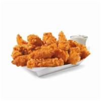 20pc Chicken Tender · Premium, all-white meat chicken, hand dipped in buttermilk, lightly breaded and fried to a g...