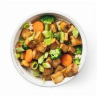 Mini Tofu Bowl · Organic Tofu, with your choice of white or brown rice, veggies or salad.