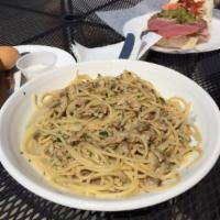 Linguine with Clam Sauce · Your choice red or white.