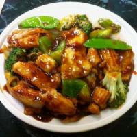 56. Szechuan Chicken · Hot and spicy.