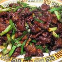 78. Mongolian Beef · Hot and spicy.