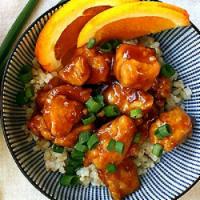 S11. Orange Flavored Chicken · Crispy chunks of breaded chicken in orange flavored sauce over broccoli. Hot and spicy.