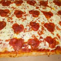 24 Slices Party Tray · Authentic Buscemi's square pizza topped with quality mozzarella cheese, pepperoni, a dash of...