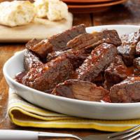 BBQ Short Rib w/ 2 sides · Slow braised short ribs in a delicious citrus bbq sauce.