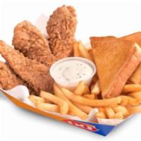 6 Piece Chicken Strip Basket · A DQ® signature, 100% all-tenderloin white meat chicken strips are served with crispy fries,...