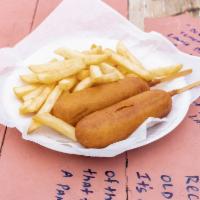 2 Corn Dogs, Fries and Drink · Chicken corn dogs