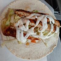 Chicken Tender Wrap · served with soda