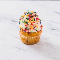 Funfetti Cupcake · This cupcake is a full celebration!!! A White cake swirled with sprinkles with vanilla butte...
