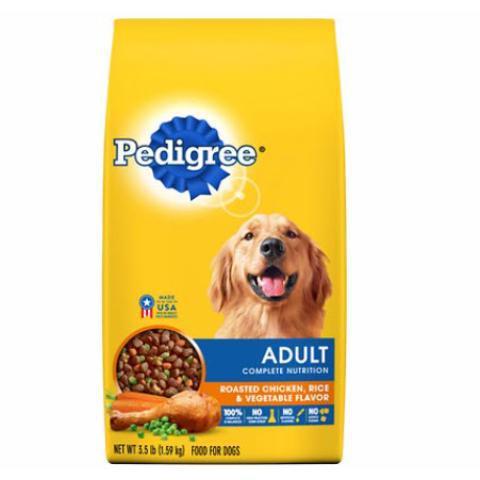 Pedigree Dog Food 3.5lb · Complete and balance nutrion provides optimal levels of omega-6 fatty acid to nourish skin and help keep your dogs coat shiny and healthy
