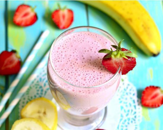 Strawberry Banana Smoothie · Fresh smoothie made with strawberries and banana.