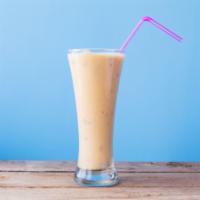 Passion Peach Smoothie · Fresh smoothie made with peach, banana, orange, and apple juice.