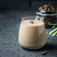 Almond Latte Smoothie · Banana, almonds, agave, and cinnamon blended with creamy nut milk.