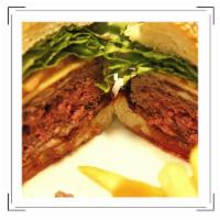 Beef Burger · Beef Burger, tomato, lettuce with fries or green salad