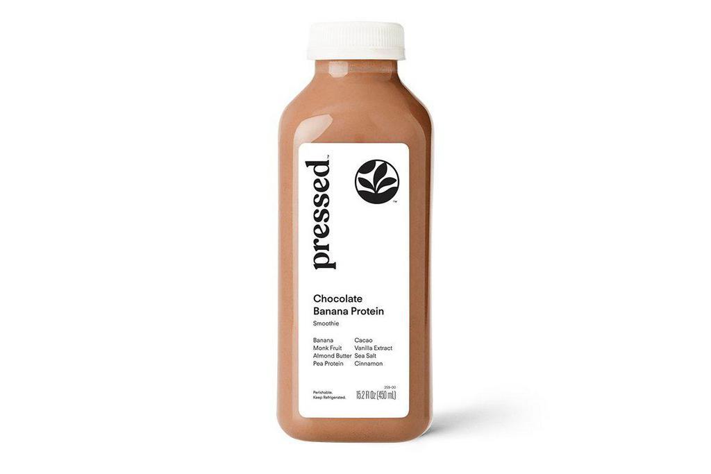 Chocolate Banana Protein  · No time to blend? Our perfectly blended Chocolate Banana Protein Smoothie makes fueling up easy! Bananas, cocoa powder and cinnamon give this clean and simple smoothie a rich, satisfying taste, while almond butter and pea protein keep you satiated.