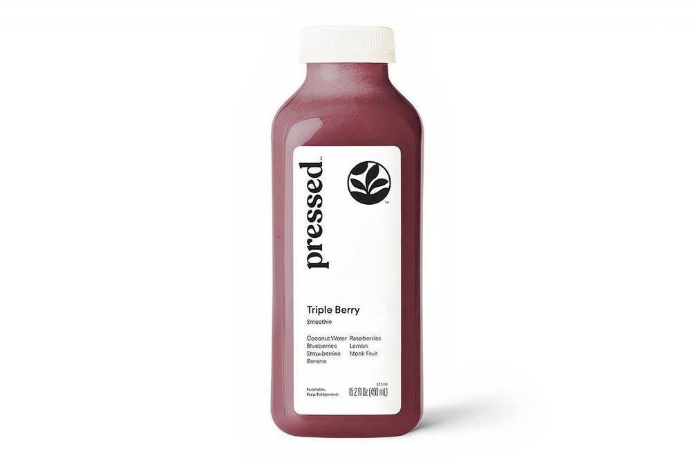 Triple Berry Smoothie · This fruit-fueled smoothie is big on flavor thanks to a refreshing blend of banana, raspberries, blueberries, coconut water, lemon, monk fruit sweetener, and filtered water. Enjoy added vitamin C support without added sugar.