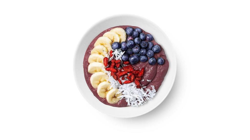 Acai Superfood Bowl · Perfect for the days you’re craving a superfood boost. Our Acai Superfood Bowl includes banana, coconut, blueberries, goji berries and a drizzle of honey, made with a balanced ingredient base including acai, oat milk, coconut cream and no refined sugars.