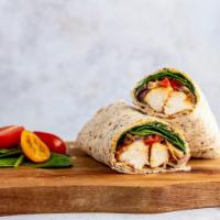 6. Grilled Chicken Caesar Wrap · With grilled strips of chicken, romaine, lettuce, pecornino, Romano and Caesar dressing on a...
