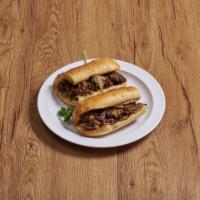 3. Philly Cheese Steak Hot Sandwich · Grilled thinly sliced beef steak, roasted multi-colored bell peppers and your choice of melt...