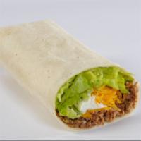 Combo 1. Soft Taco · Seasoned ground beef, cheddar cheese, lettuce, and sour cream rolled in a soft flour tortilla.