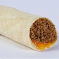 Soft Meat Burrito · Seasoned ground beef, cheddar cheese and enchilada sauce wrapped in a steamy flour tortilla.