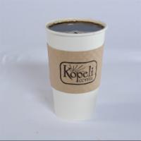 Kopeli Brewed Coffee · Kopel blend made with locally roasted beans.