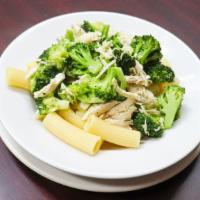 Rigatoni with Chicken and Broccoli · Rigatoni with chicken and sauteed broccoli in a light olive oil and garlic sauce. 