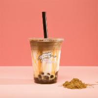 Hojicha Latte · Roasted green tea with a warm toasty flavor and a hint of caramel. Its naturally low caffein...
