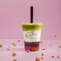 Rose Matcha Latte · Made with all-natural rose syrup, hand-whisked certified organic matcha, and your milk of ch...