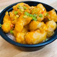 Sweet Chili Shrimp Bowl · Rice Bowl Topped with tempura battered shrimp tossed in our house made sweet chili sauce. Se...