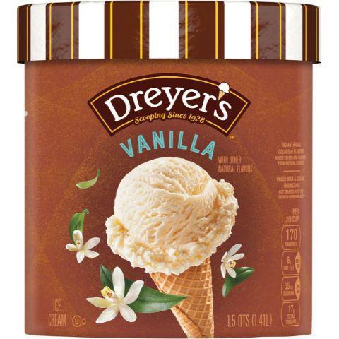 Dreyers Edy Vanilla 1.5 Quart · America's  Original Vanilla Ice Cream since 1928; Made with real milk and cream, no artificial ingredients, RBST free