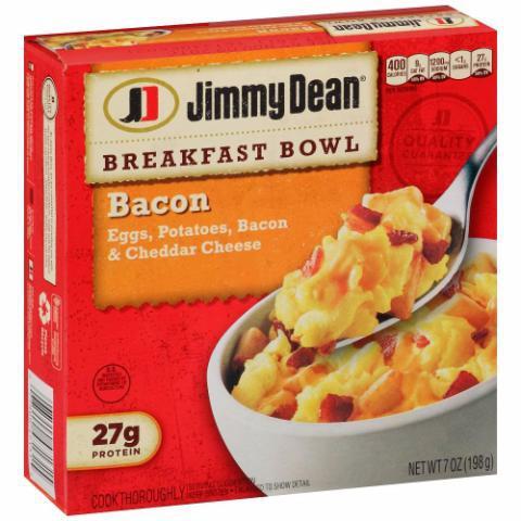 Jimmy Dean Bacon Breakfast Bowl 7oz · Start every morning with a delicious hearty breakfast together with BAE. By BAE we mean bacon and eggs. Obv.