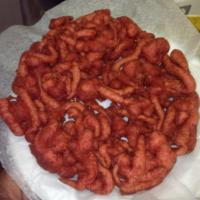 Red Velvet Funnel Cake · Comes With Powder Sugar