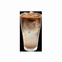 Iced Tochucha Latte *Signature* · Setouchi Tochucha coffee espresso with cold milk and ice.