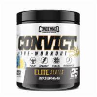 Condemend Labs Convict · Convict

Intense energy
Laser focus
Powerful muscle pumps
Greater stamina & endurance
Reduce...