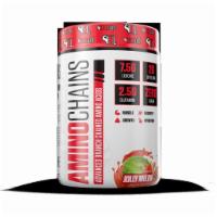 Aminochains · Aminochains:
Is a superior blend of BCAA'S & EAA's! Intended to help you anytime around musc...