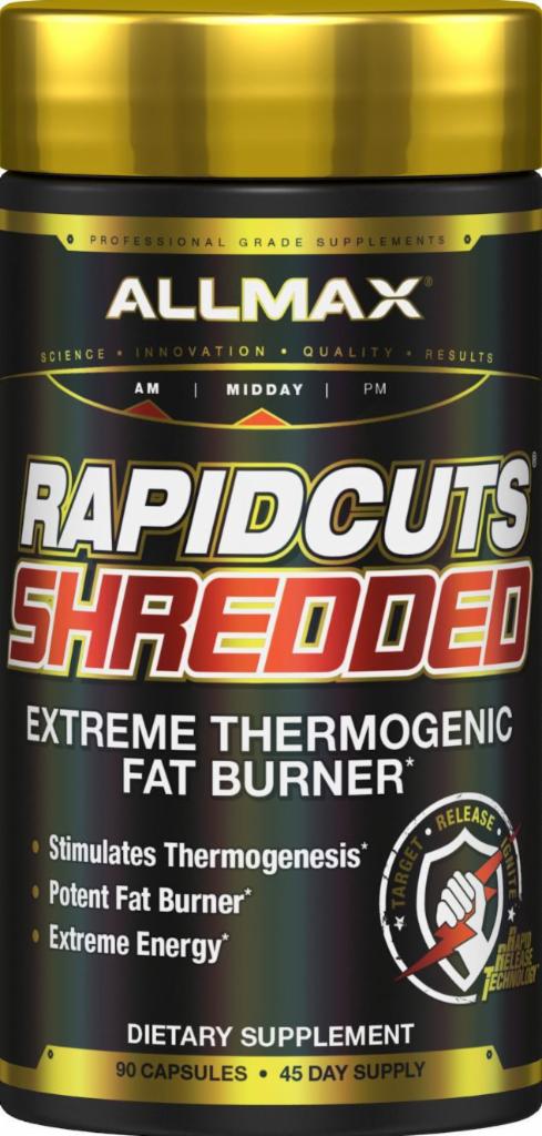 Rapid Cuts · Rapid Cuts:
-Supports normal, healthy Cortisol, Insulin and Thyroxine. These compounds immediately prime the body and initiate an environment ideal for rapid fat release.
-Dual-Action Fat Release Stimulant that signals fat to be RELEASED from fat cells after they have been targeted 
-Fat Combustion Accelerator (or Fatty Acid Oxidation process) that IGNITES fat by supporting normal, healthy metabolic function and mitochondrial uncoupling proteins (UCP).