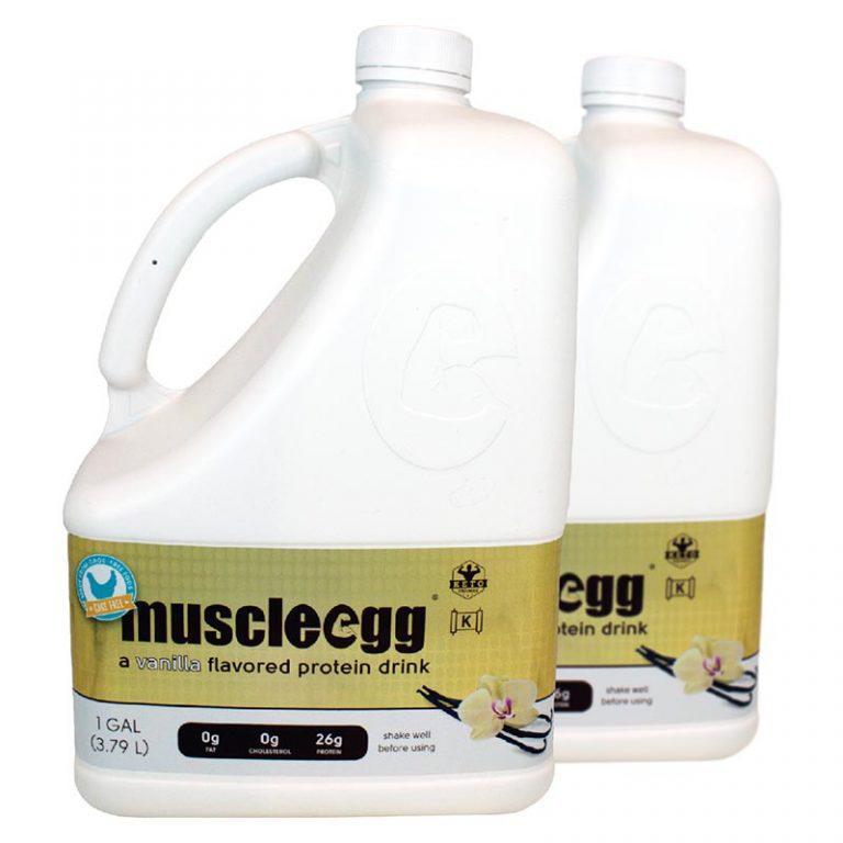 Muslce Egg Vanilla · -1 Gallon holds 160 Pasteurized Egg Whites (Cage Free)
-1 Cup = 25g of Protein
-1 CUp = 10 Egg Whites