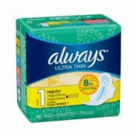 Always Ultra Thin Size 1 Regular Pads with Flexi-Wings (10 count) · 
