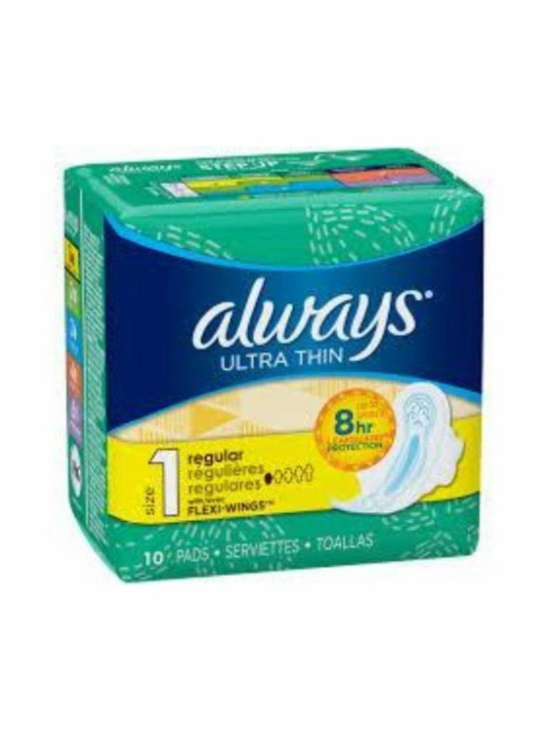Always Ultra Thin Size 1 Regular Pads with Flexi-Wings (10 count) · 