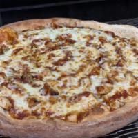 BBQ Chicken Pizza · Charbroiled chicken and house BBQ sauce.
